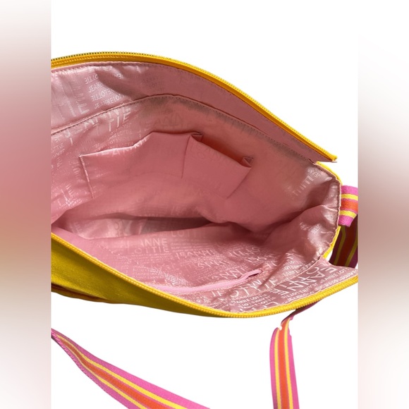 Vibrant Yellow Quilted Baby Bag with Pink Details - Picture 4 of 8